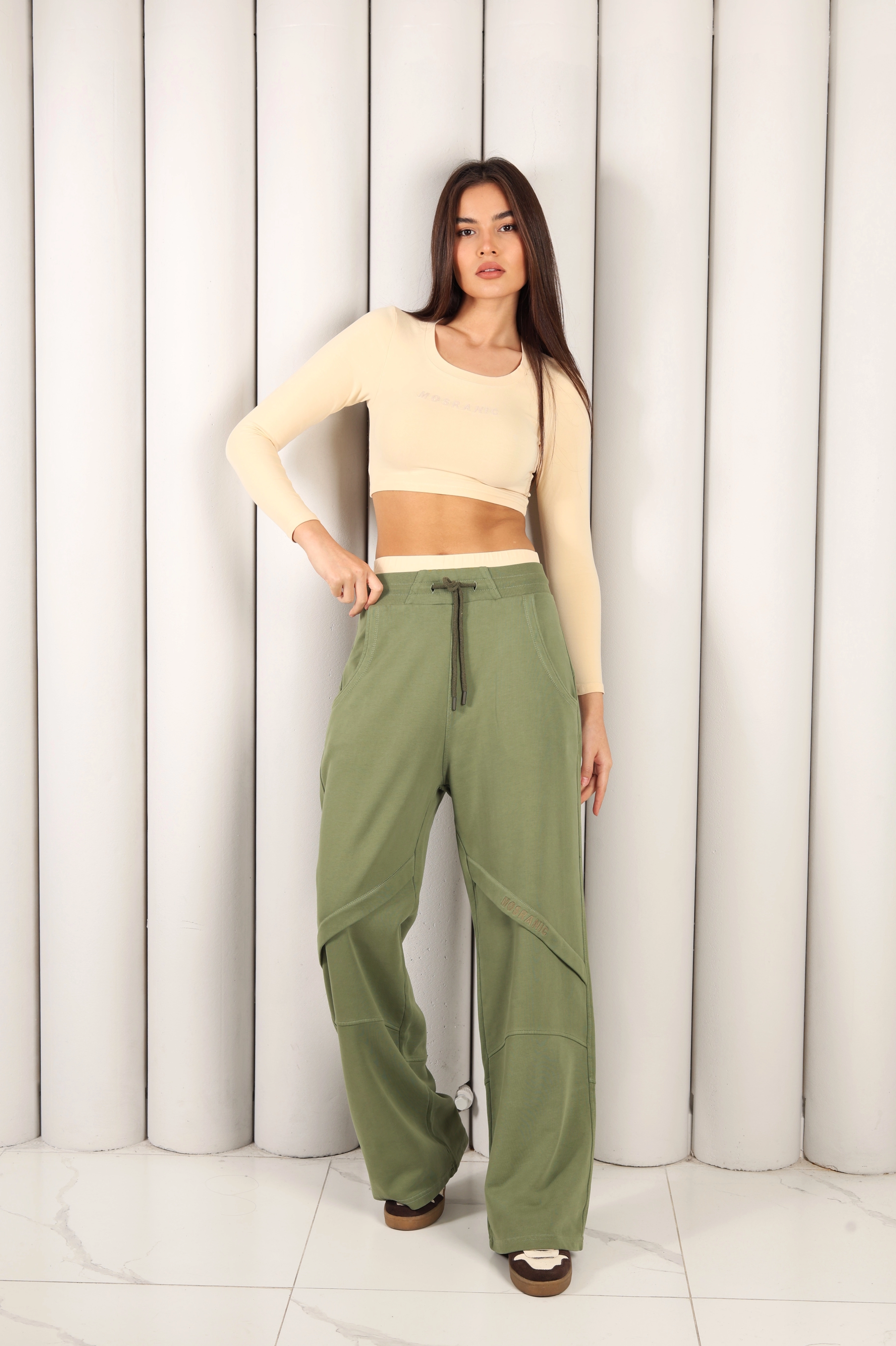 Kadın Yeşil Oversize Eşofman Altı | MSC 2618alt