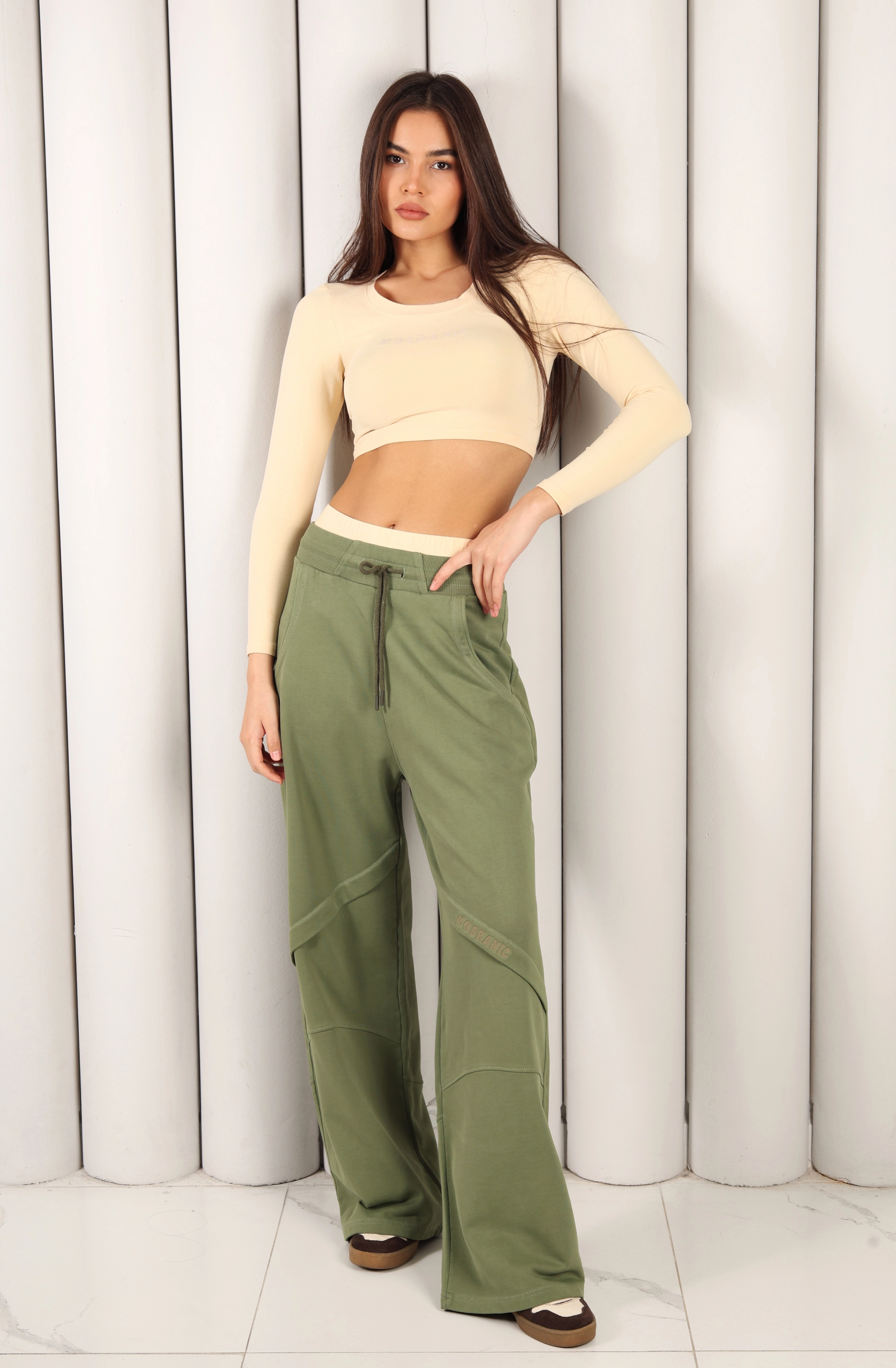 Kadın Yeşil Oversize Eşofman Altı | MSC 2618alt