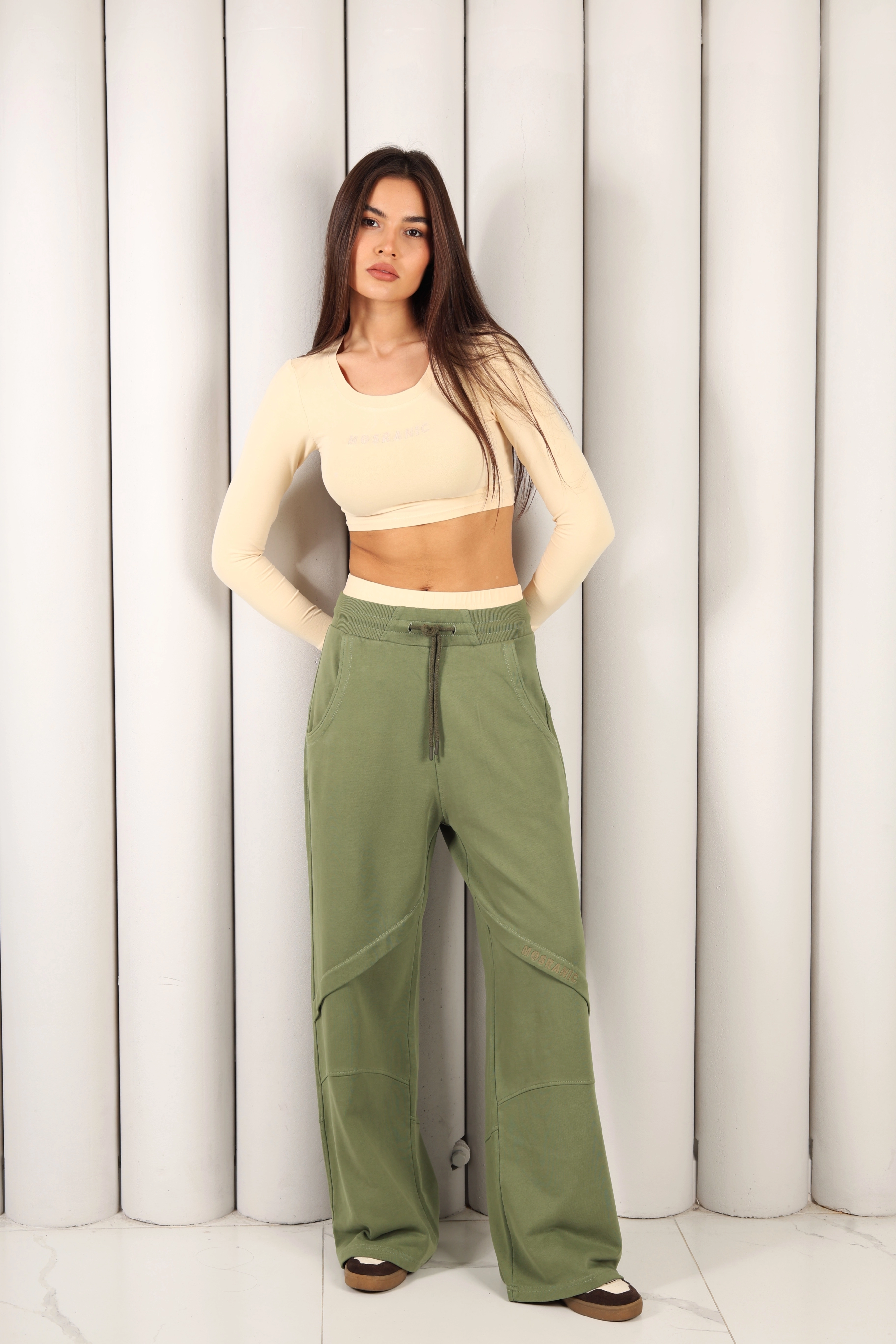 Kadın Yeşil Oversize Eşofman Altı | MSC 2618alt