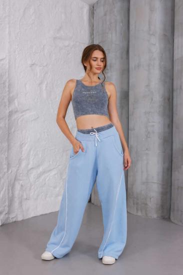 Kadın Mavi Oversize Eşofman Altı | MSC 409alt-Mavi