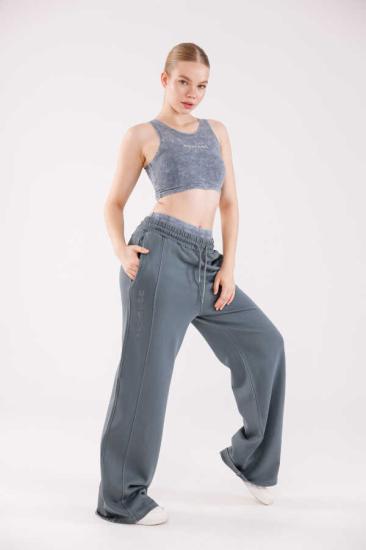 Kadın Gri-mavi Oversize Eşofman Altı | MSC 2602alt-Gri-mavi