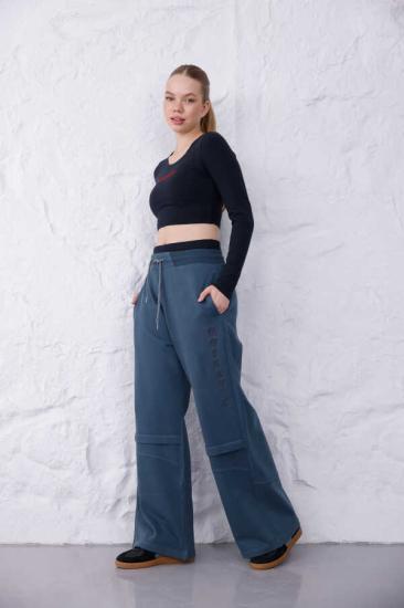 Kadın Gri-Mavi Oversize Eşofman Altı | MSC 2604alt