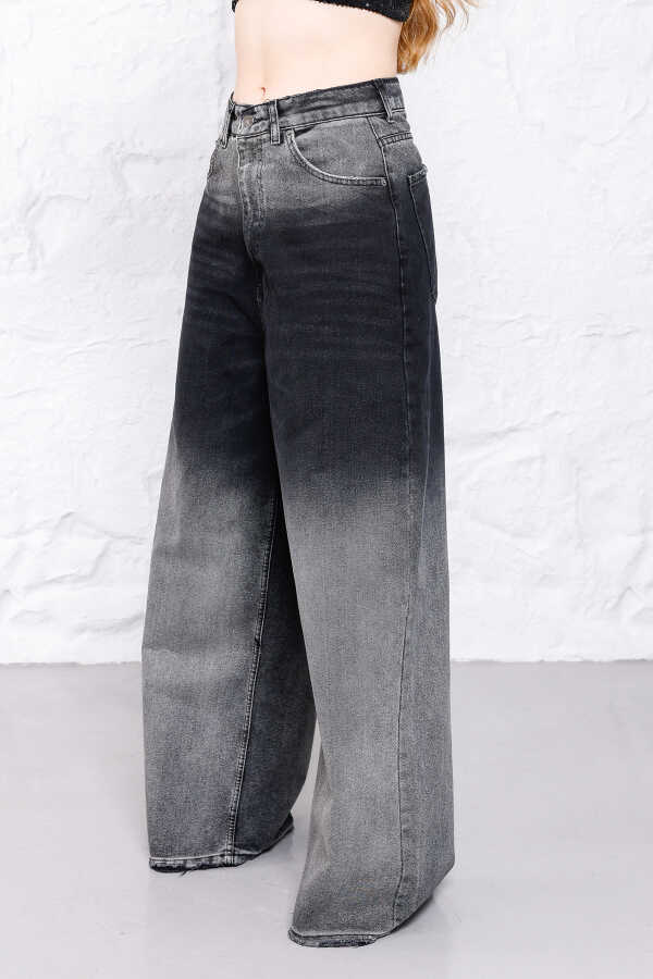 Kadın Siyah Baggy Denim Jeans Pantolon | MSC1008
